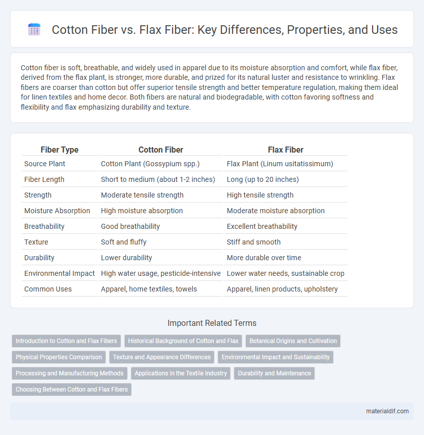 Cotton Fiber vs. Flax Fiber: Key Differences, Properties, and Uses