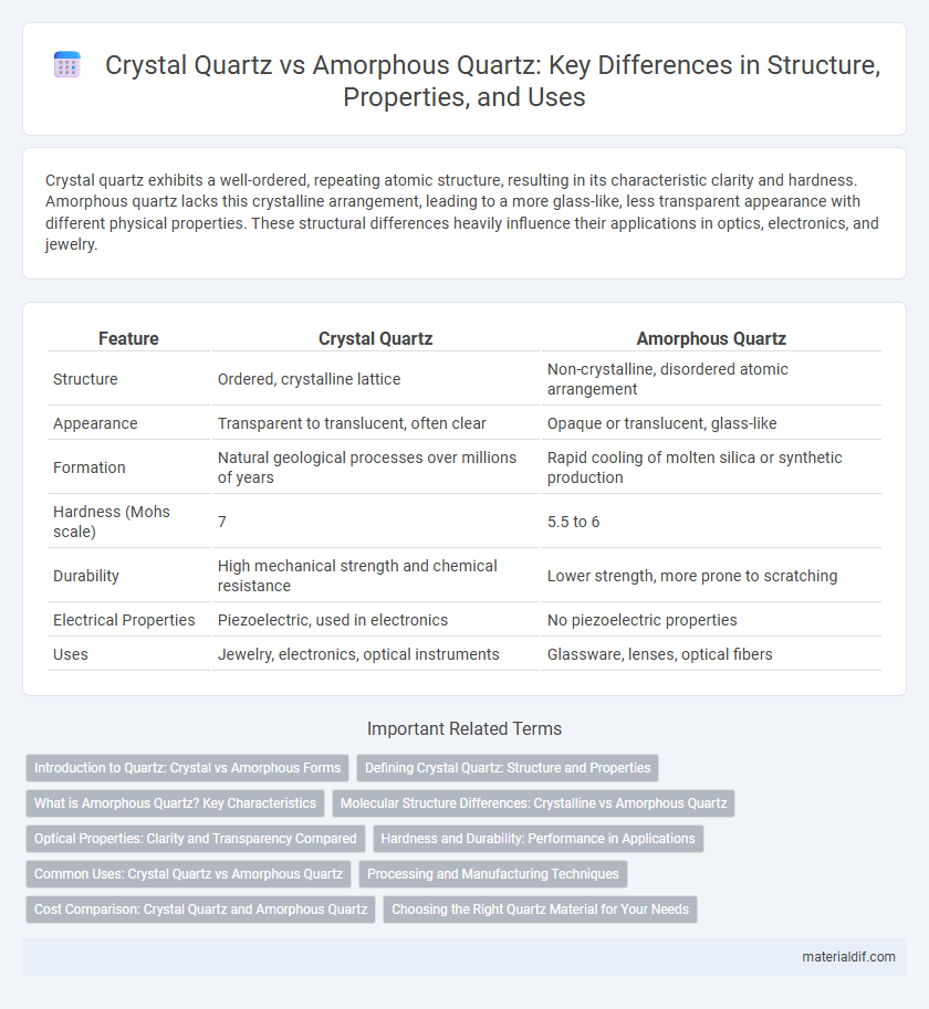 Crystal Quartz vs Amorphous Quartz: Key Differences in Structure, Properties, and Uses
