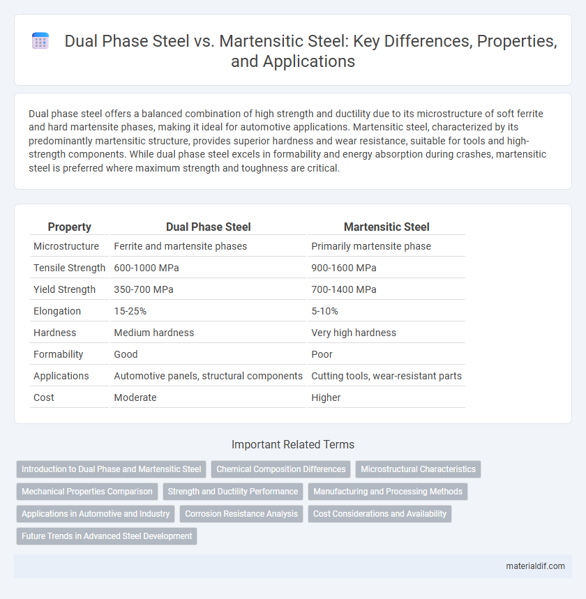 Dual Phase Steel vs. Martensitic Steel: Key Differences, Properties, and Applications