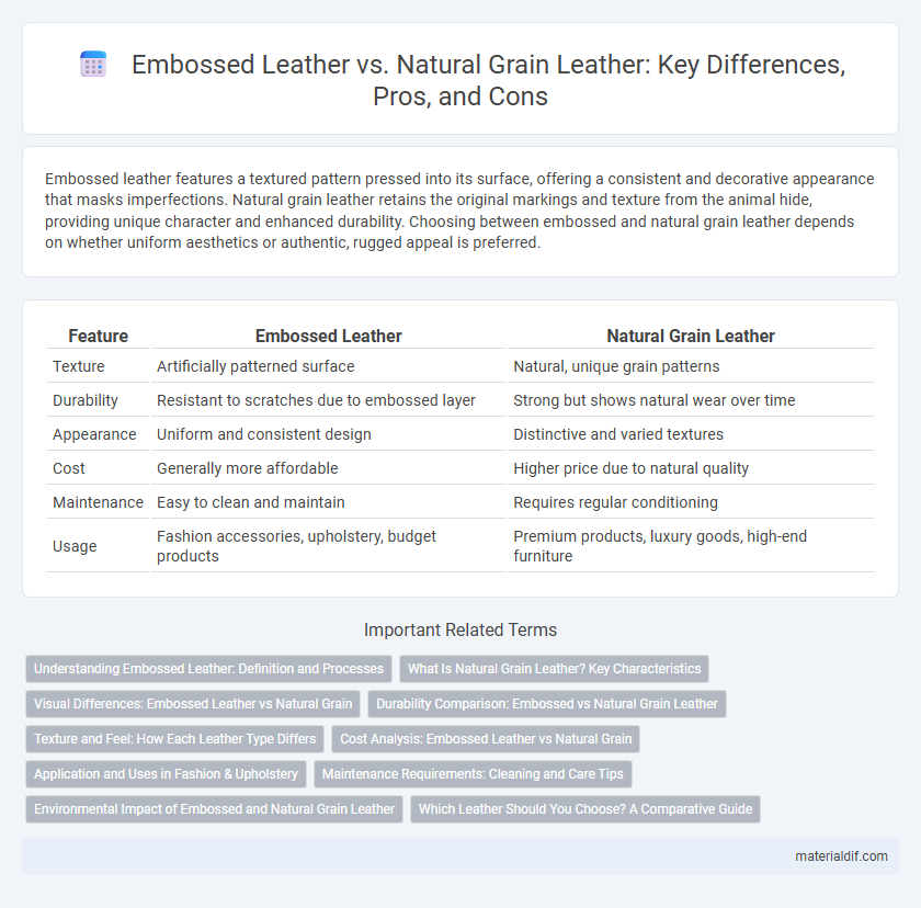 Embossed Leather vs. Natural Grain Leather: Key Differences, Pros, and Cons