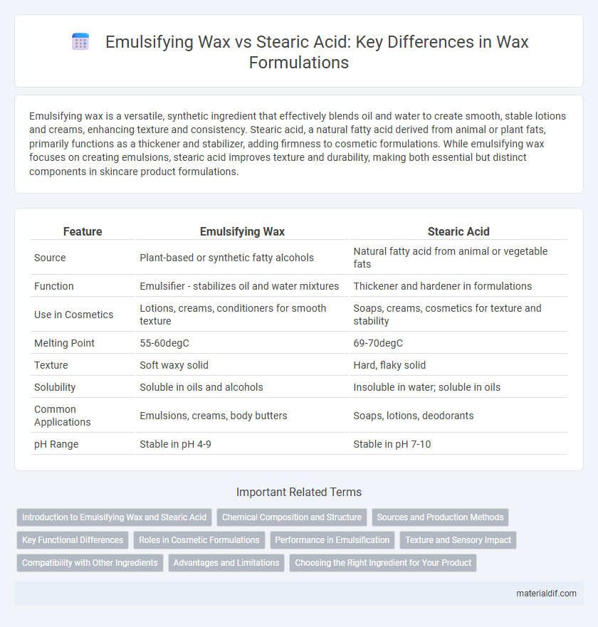 Emulsifying Wax vs Stearic Acid: Key Differences in Wax Formulations