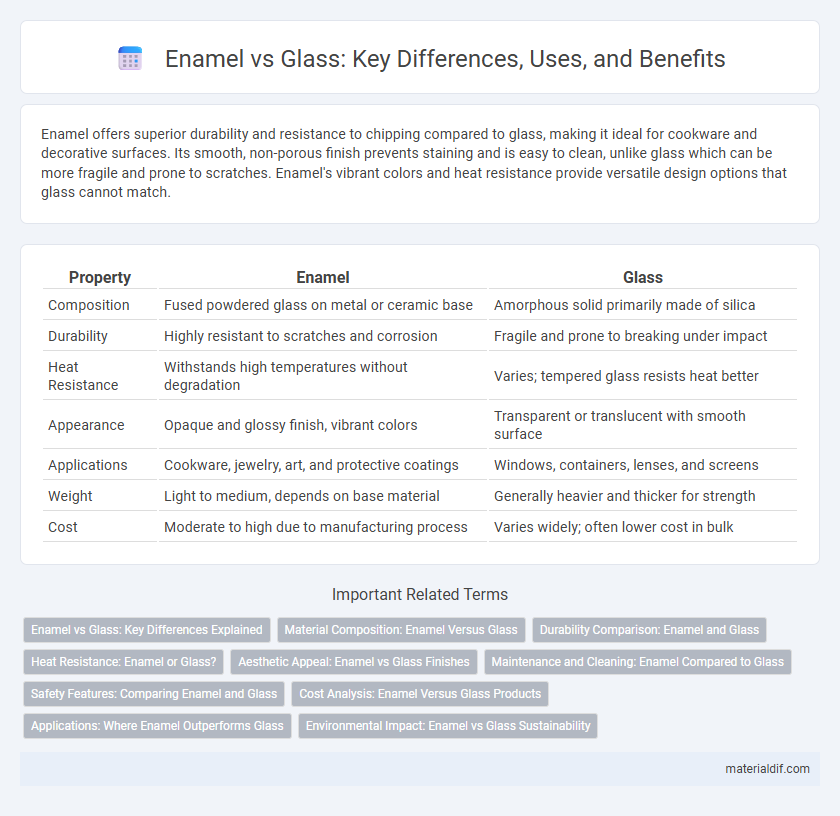 Enamel vs Glass: Key Differences, Uses, and Benefits