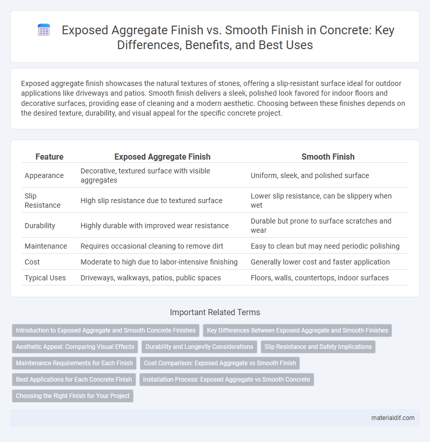 Exposed Aggregate Finish vs. Smooth Finish in Concrete: Key Differences, Benefits, and Best Uses