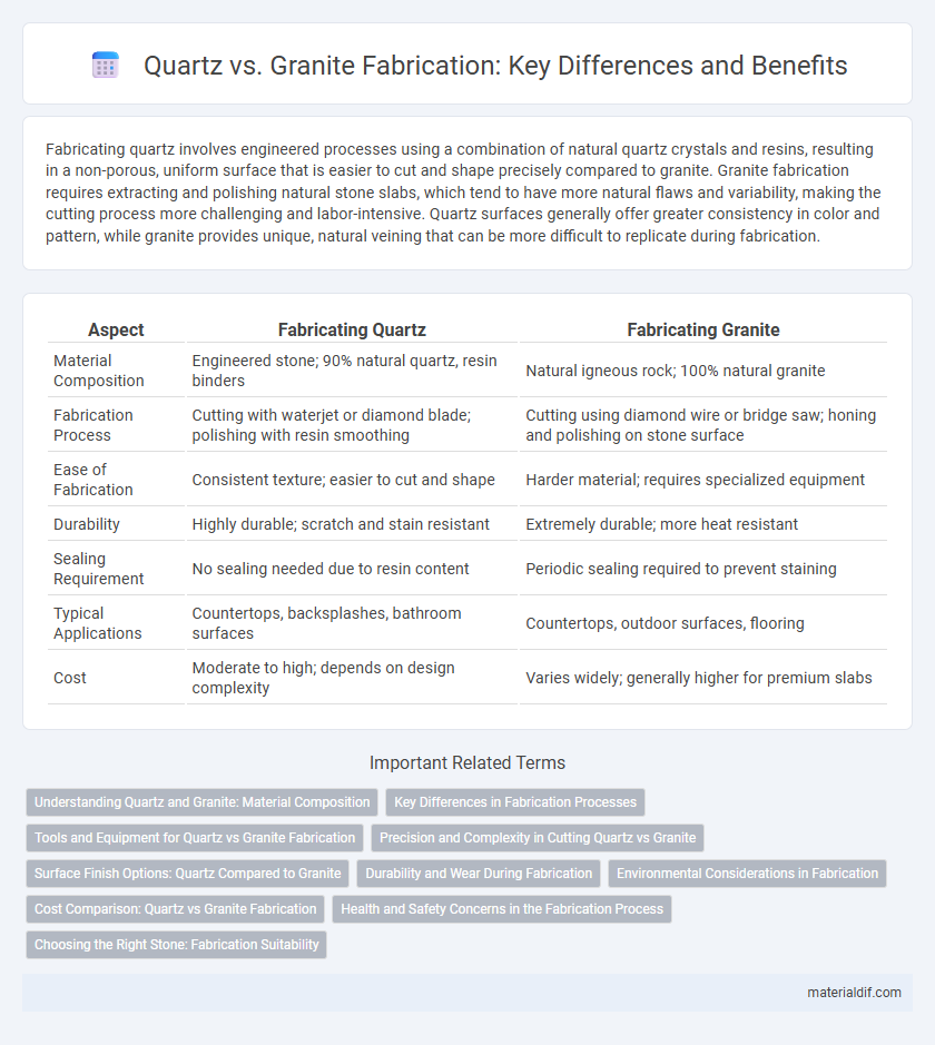 Quartz vs. Granite Fabrication: Key Differences and Benefits