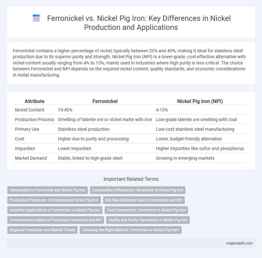 Ferronickel vs. Nickel Pig Iron: Key Differences in Nickel Production and Applications