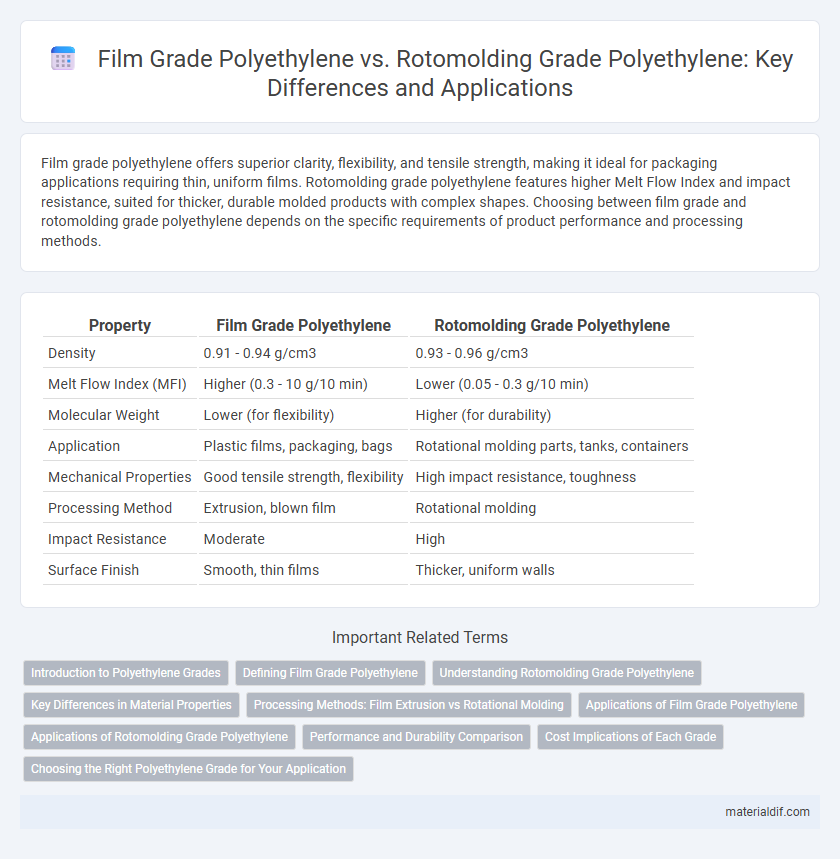 Film Grade Polyethylene vs. Rotomolding Grade Polyethylene: Key Differences and Applications