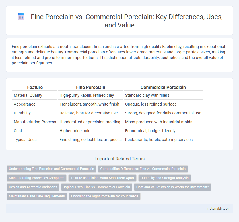 Fine Porcelain vs. Commercial Porcelain: Key Differences, Uses, and Value