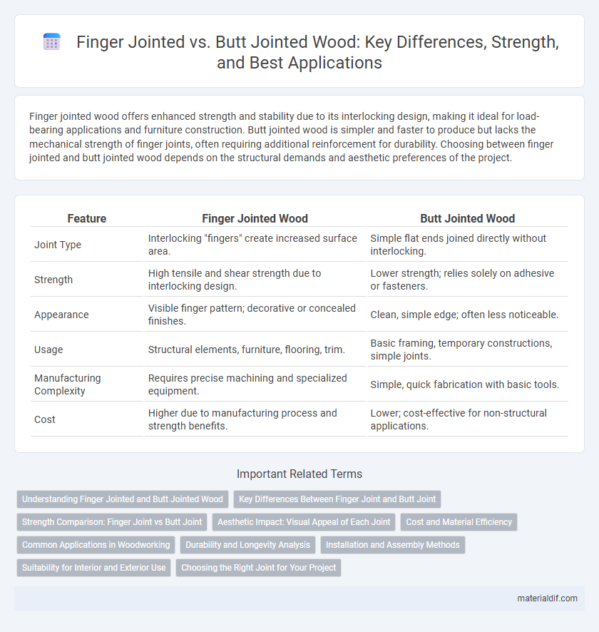 Finger Jointed vs. Butt Jointed Wood: Key Differences, Strength, and Best Applications