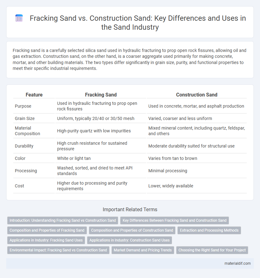 Fracking Sand vs. Construction Sand: Key Differences and Uses in the Sand Industry