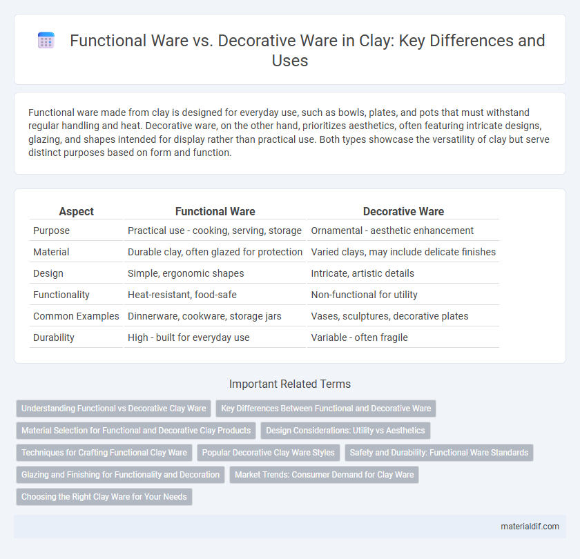 Functional Ware vs. Decorative Ware in Clay: Key Differences and Uses