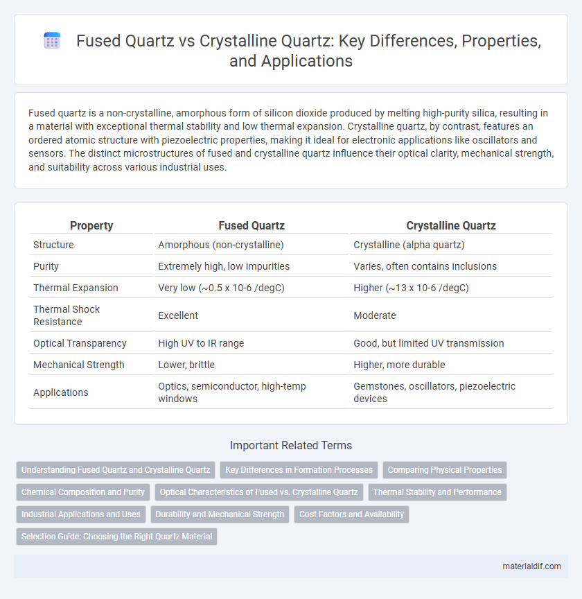 Fused Quartz vs Crystalline Quartz: Key Differences, Properties, and Applications