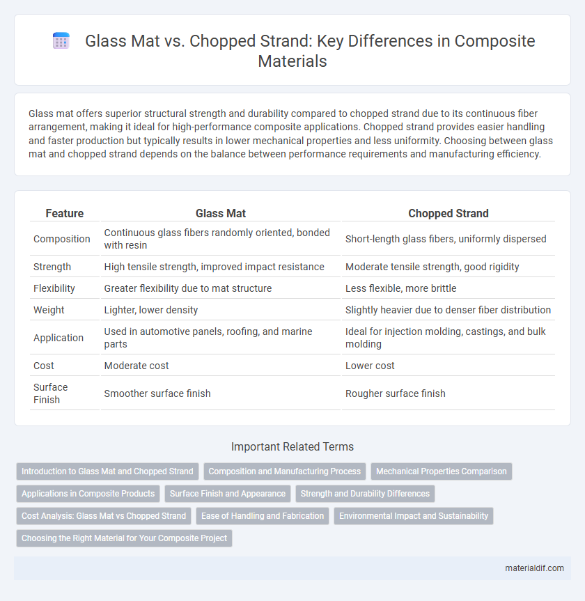 Glass Mat vs. Chopped Strand: Key Differences in Composite Materials