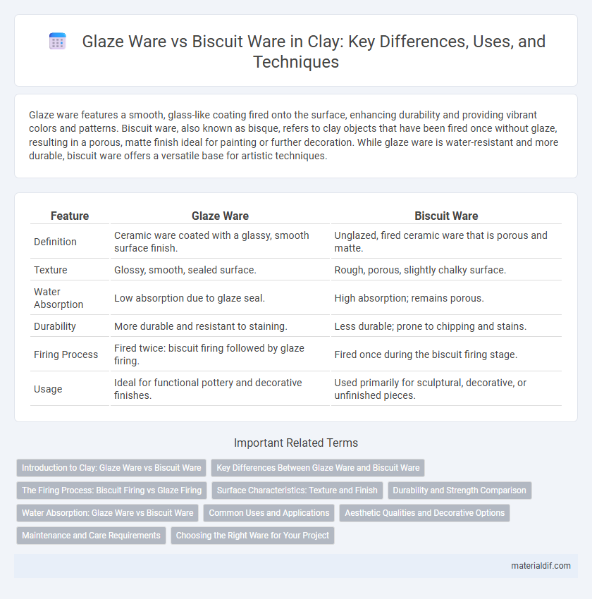 Glaze Ware vs Biscuit Ware in Clay: Key Differences, Uses, and Techniques