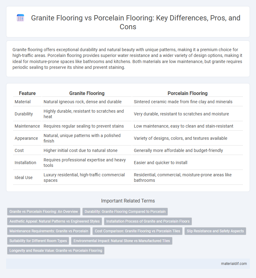 Granite Flooring vs Porcelain Flooring: Key Differences, Pros, and Cons