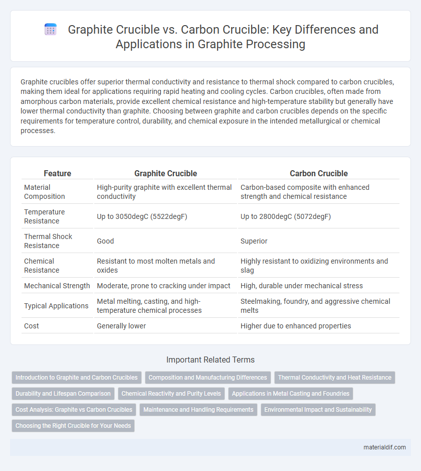 Graphite Crucible vs. Carbon Crucible: Key Differences and Applications in Graphite Processing