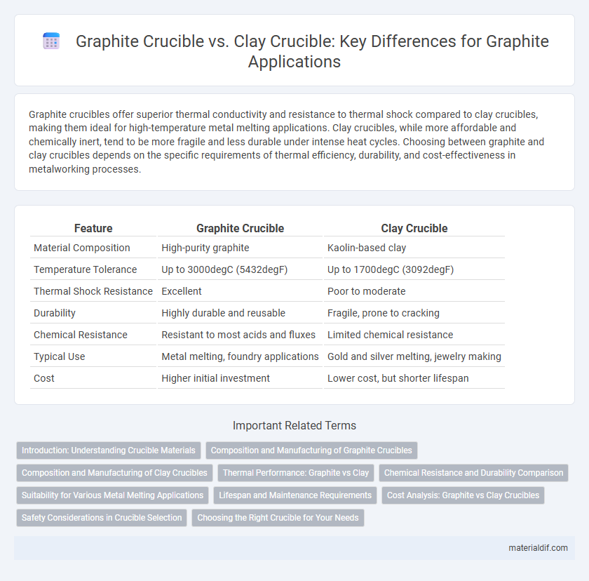 Graphite Crucible vs. Clay Crucible: Key Differences for Graphite Applications