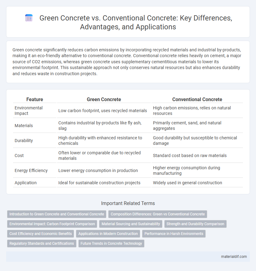 Green Concrete vs. Conventional Concrete: Key Differences, Advantages, and Applications