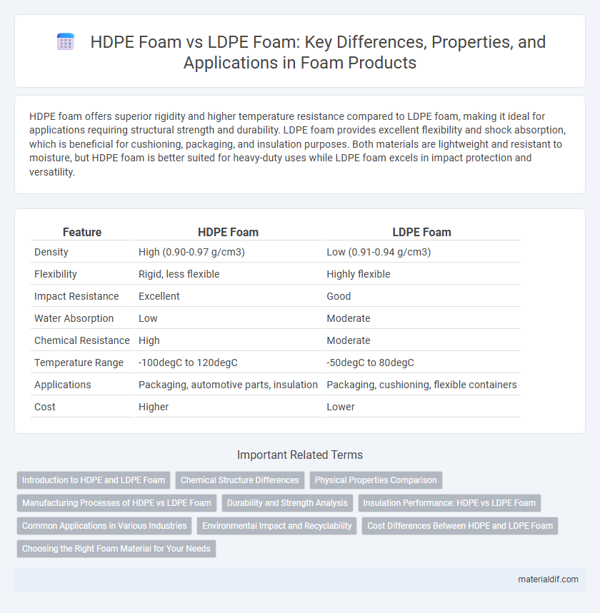HDPE Foam vs LDPE Foam: Key Differences, Properties, and Applications in Foam Products