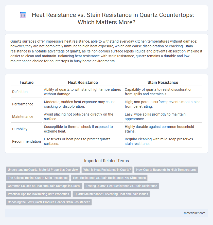 Heat Resistance vs. Stain Resistance in Quartz Countertops: Which Matters More?
