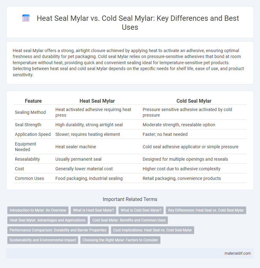 Heat Seal Mylar vs. Cold Seal Mylar: Key Differences and Best Uses
