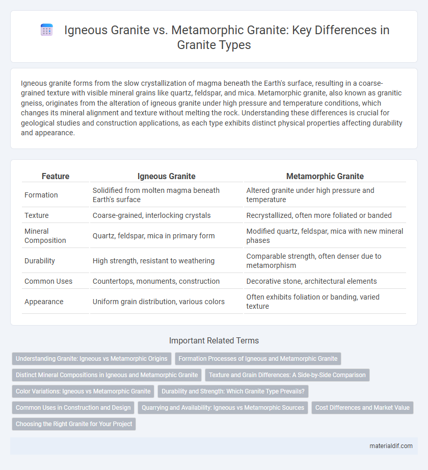 Igneous Granite vs. Metamorphic Granite: Key Differences in Granite Types