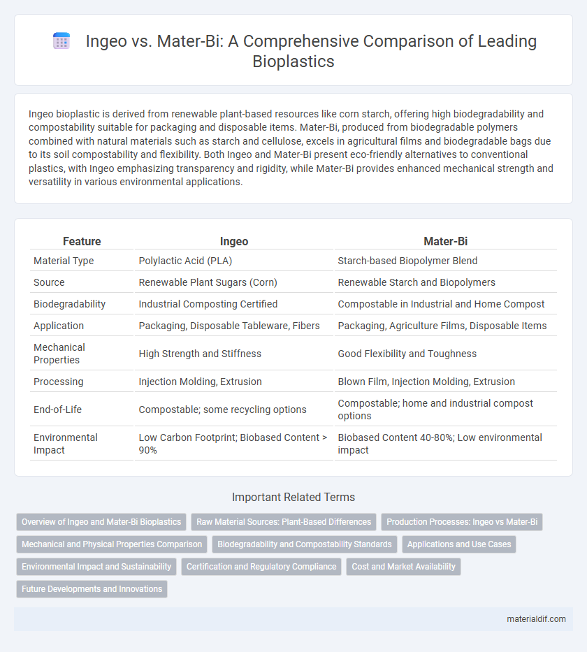 Ingeo vs. Mater-Bi: A Comprehensive Comparison of Leading Bioplastics