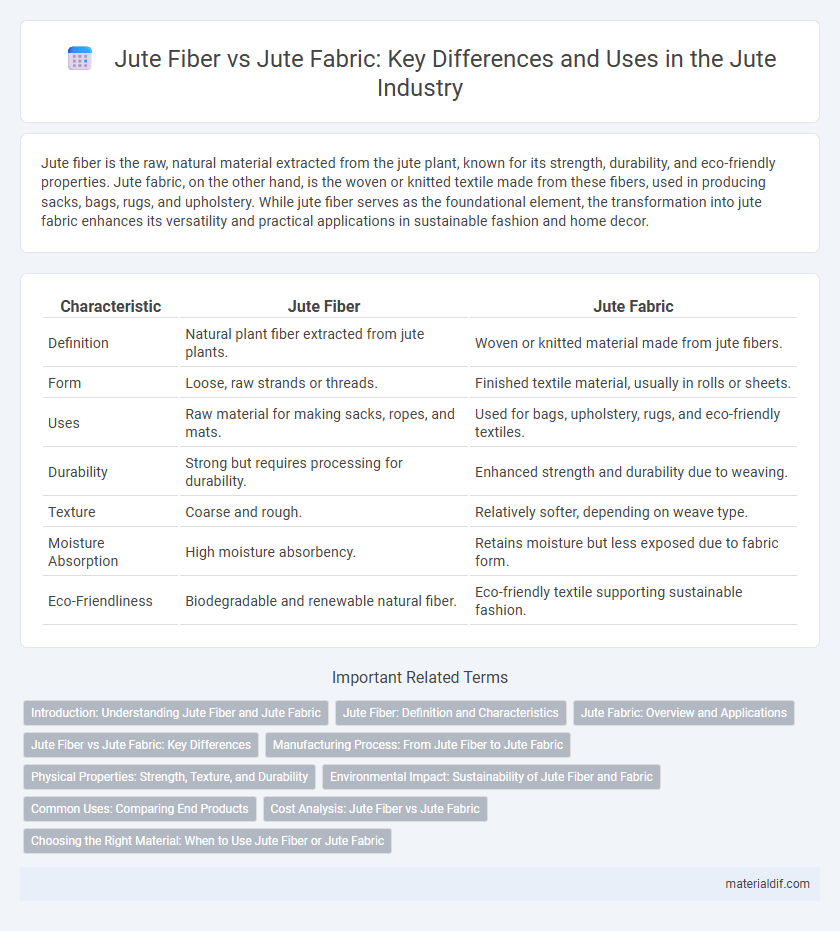Jute Fiber vs Jute Fabric: Key Differences and Uses in the Jute Industry