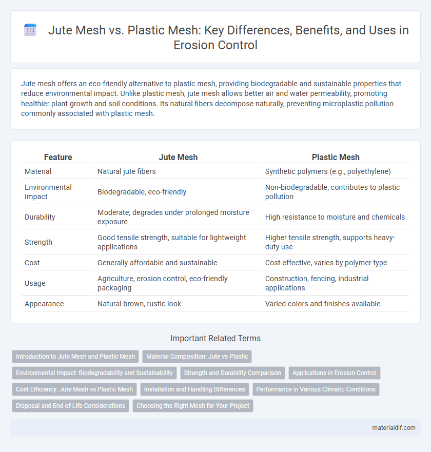 Jute Mesh vs. Plastic Mesh: Key Differences, Benefits, and Uses in Erosion Control