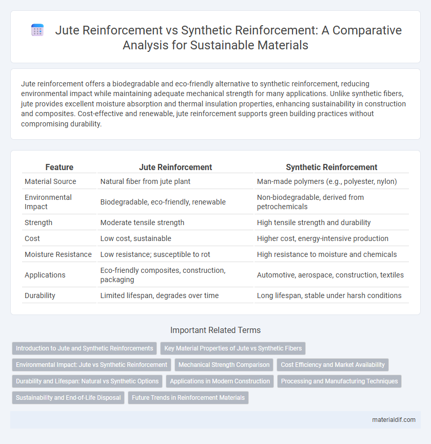 Jute Reinforcement vs Synthetic Reinforcement: A Comparative Analysis for Sustainable Materials