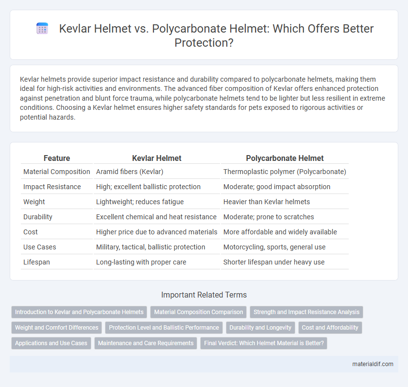 Kevlar Helmet vs. Polycarbonate Helmet: Which Offers Better Protection?
