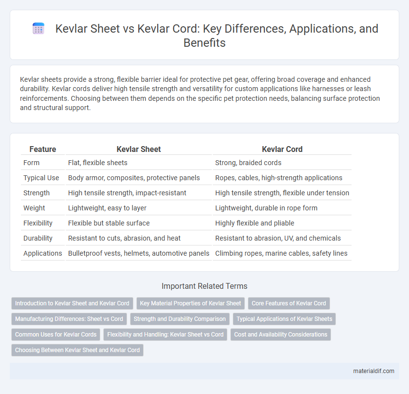 Kevlar Sheet vs Kevlar Cord: Key Differences, Applications, and Benefits