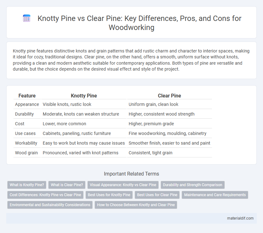 Knotty Pine vs Clear Pine: Key Differences, Pros, and Cons for Woodworking