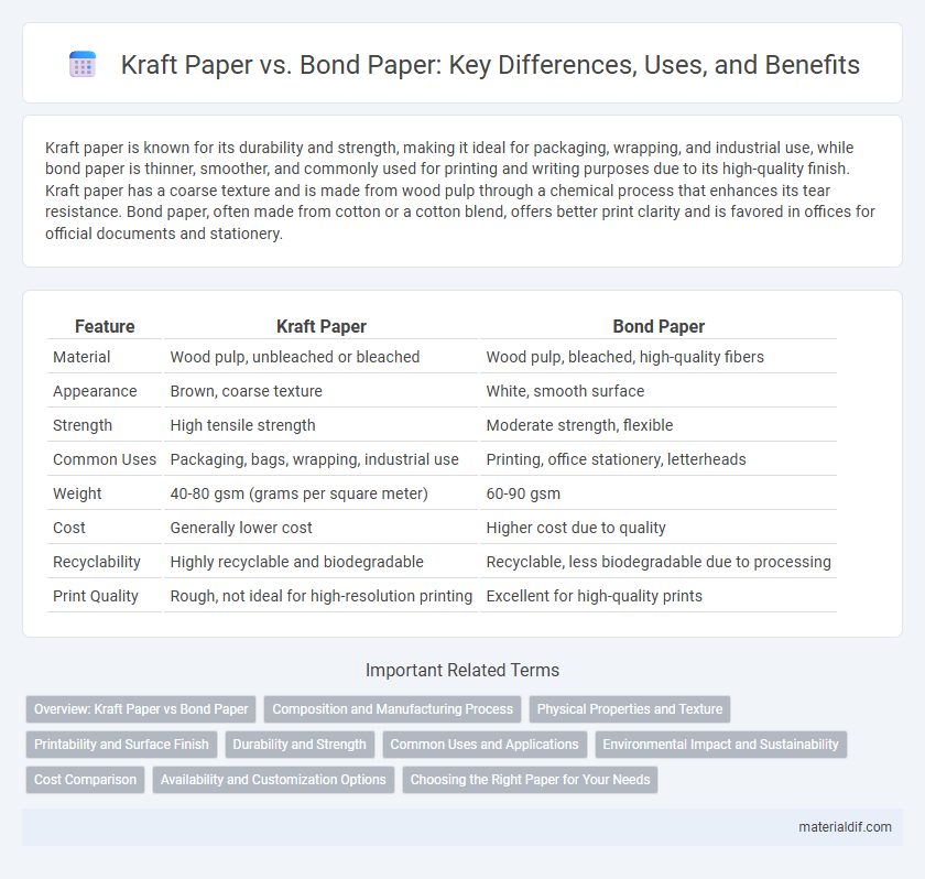 Kraft Paper vs. Bond Paper: Key Differences, Uses, and Benefits