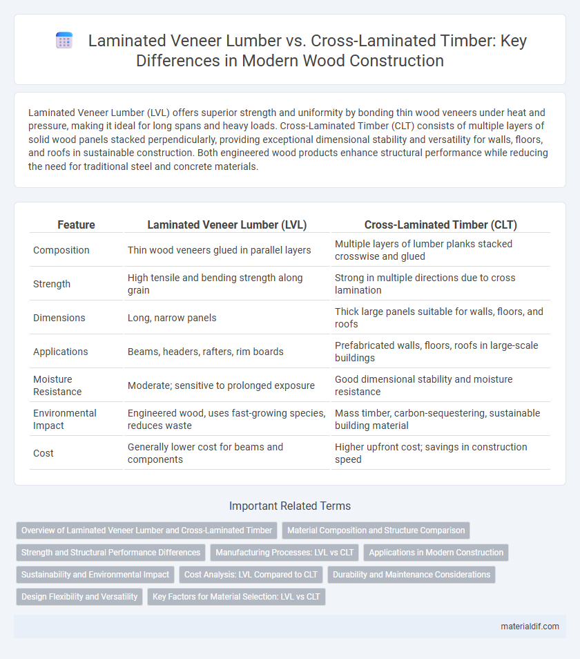 Laminated Veneer Lumber vs. Cross-Laminated Timber: Key Differences in Modern Wood Construction