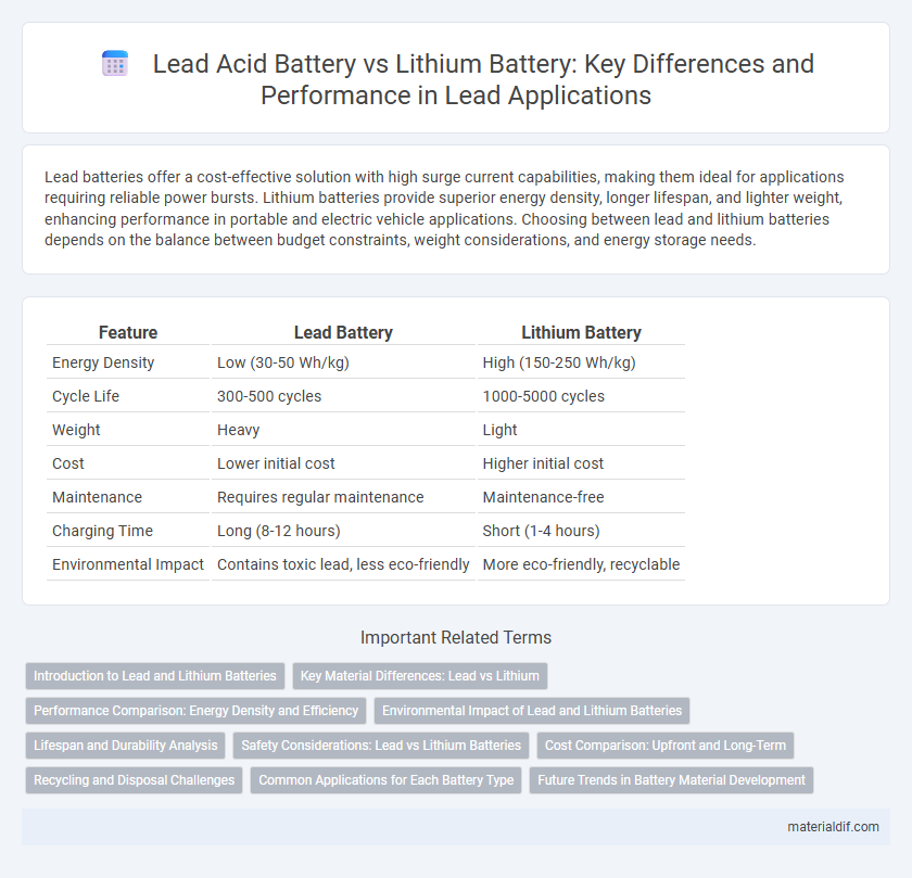 Lead Acid Battery vs Lithium Battery: Key Differences and Performance in Lead Applications