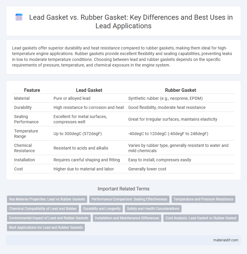 Lead Gasket vs. Rubber Gasket: Key Differences and Best Uses in Lead Applications
