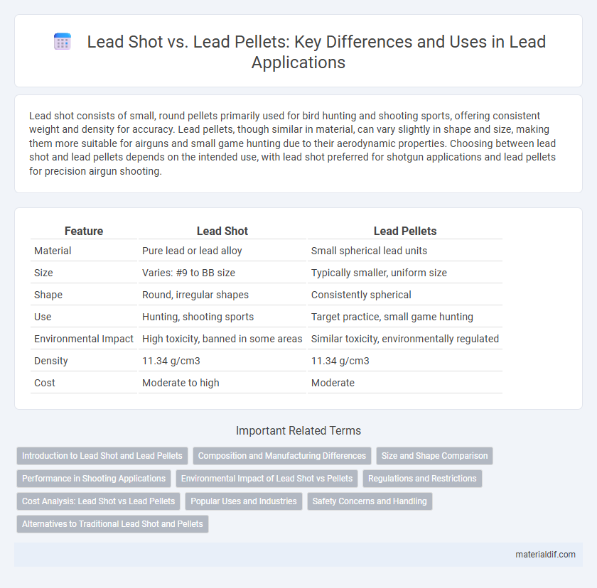 Lead Shot vs. Lead Pellets: Key Differences and Uses in Lead Applications