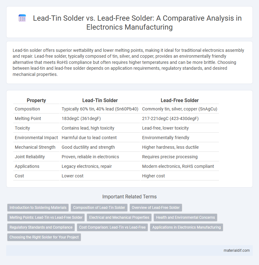 Lead-Tin Solder vs. Lead-Free Solder: A Comparative Analysis in Electronics Manufacturing