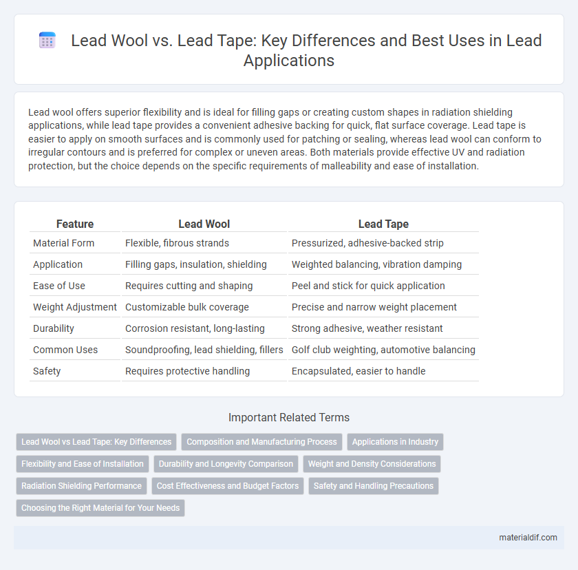 Lead Wool vs. Lead Tape: Key Differences and Best Uses in Lead Applications