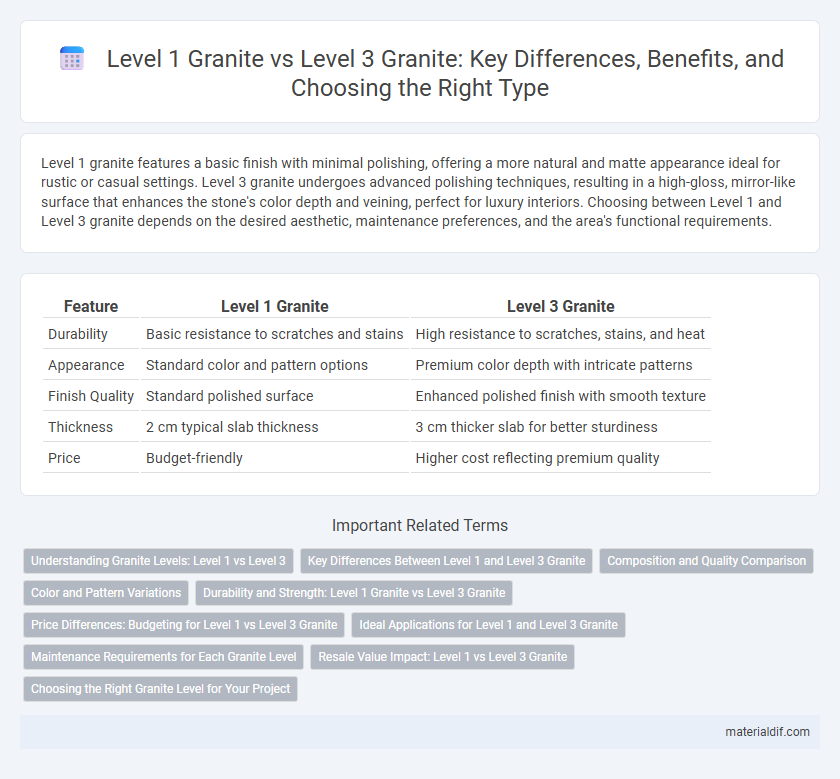 Level 1 Granite vs Level 3 Granite: Key Differences, Benefits, and Choosing the Right Type