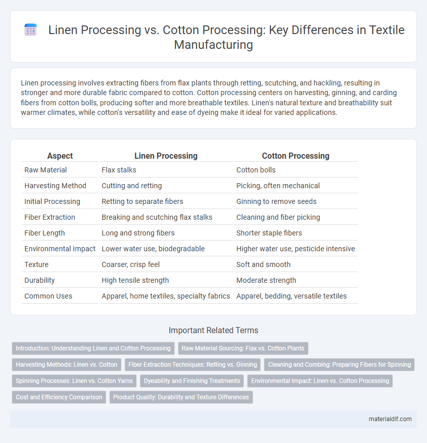 Linen Processing vs. Cotton Processing: Key Differences in Textile Manufacturing