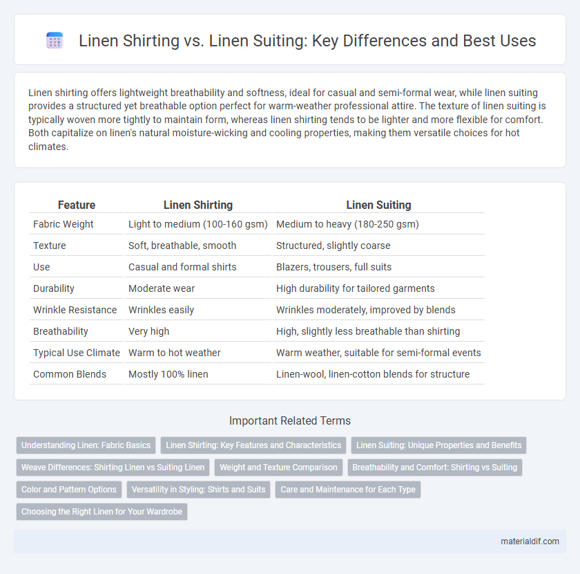Linen Shirting vs. Linen Suiting: Key Differences and Best Uses