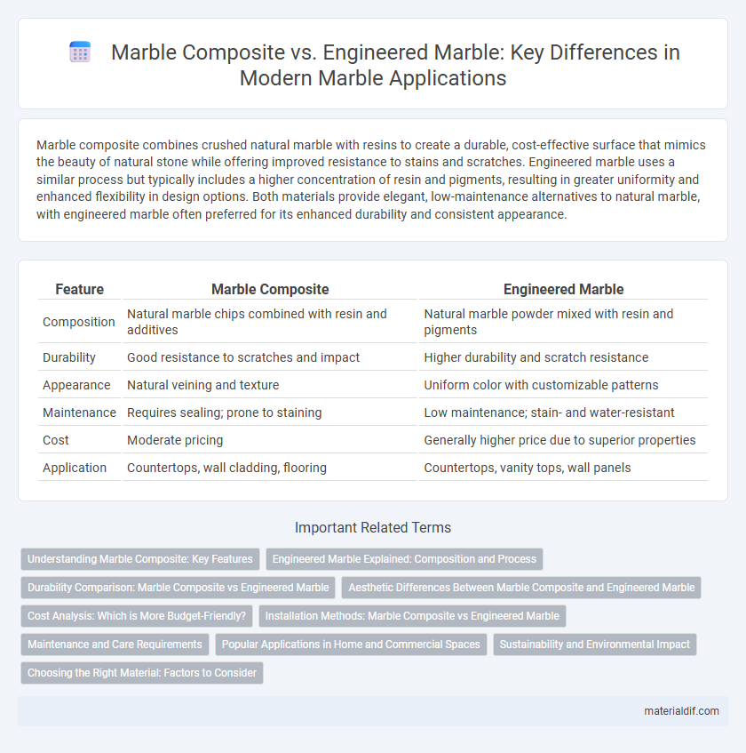 Marble Composite vs. Engineered Marble: Key Differences in Modern Marble Applications