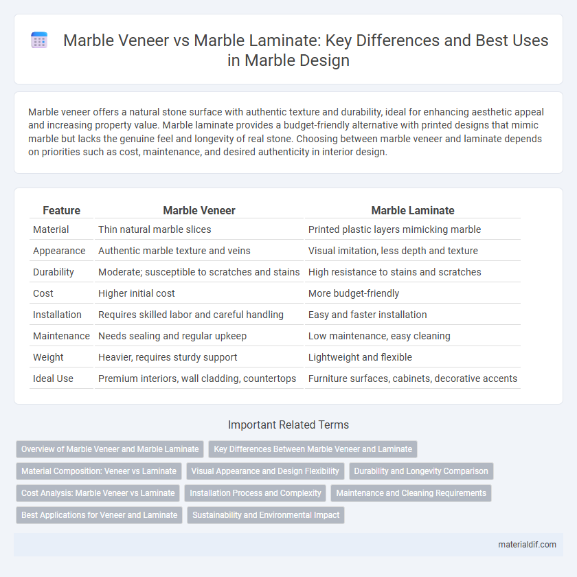 Marble Veneer vs Marble Laminate: Key Differences and Best Uses in Marble Design