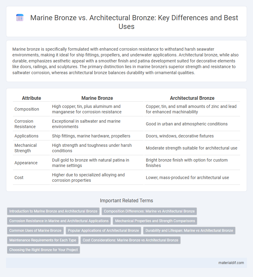 Marine Bronze vs. Architectural Bronze: Key Differences and Best Uses