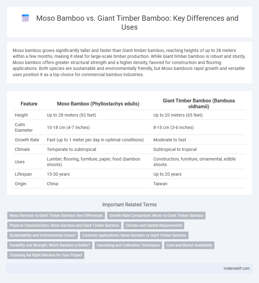 Moso Bamboo vs. Giant Timber Bamboo: Key Differences and Uses
