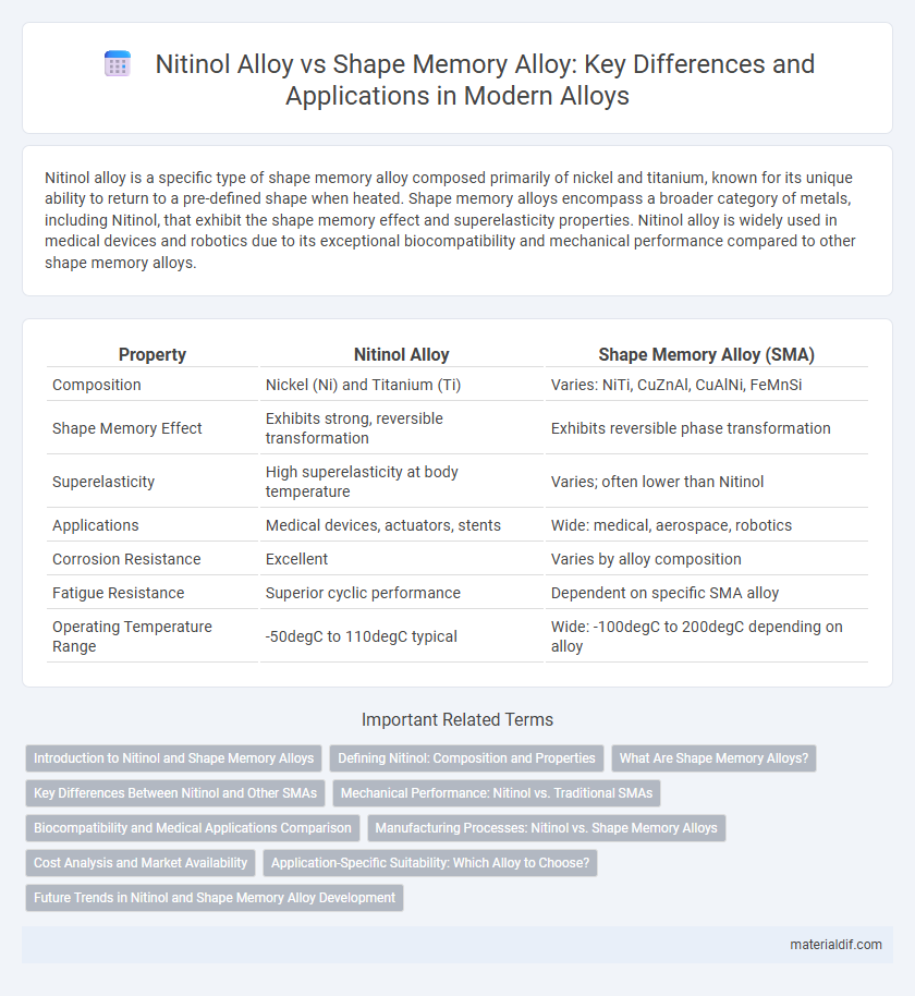 Nitinol Alloy vs Shape Memory Alloy: Key Differences and Applications in Modern Alloys