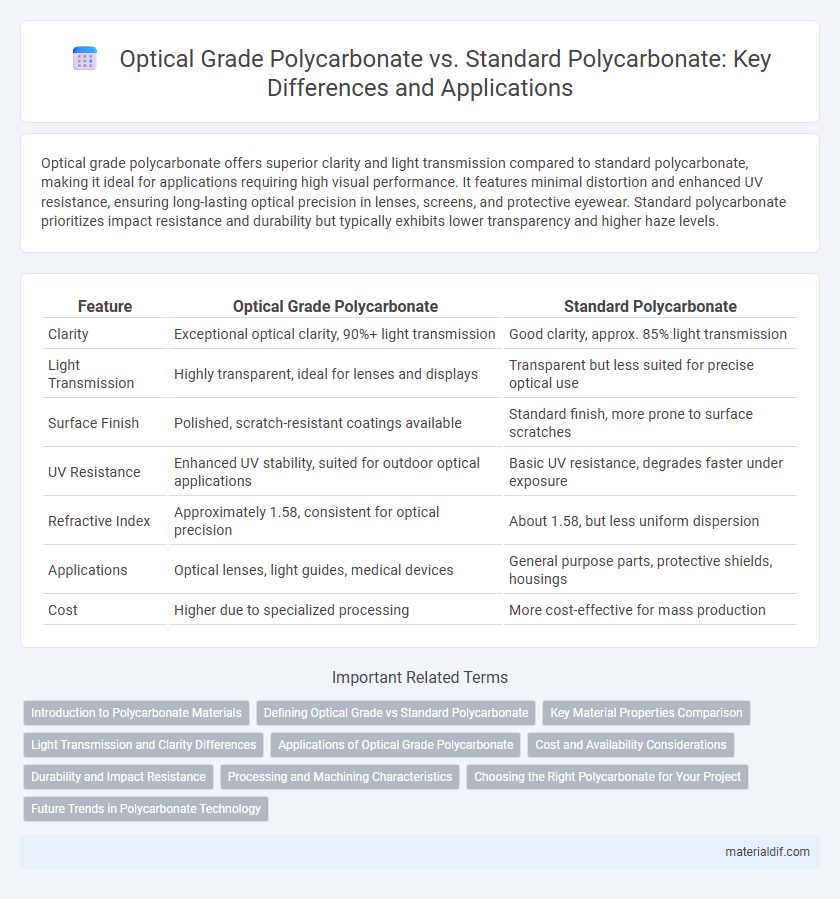 Optical Grade Polycarbonate vs. Standard Polycarbonate: Key Differences and Applications
