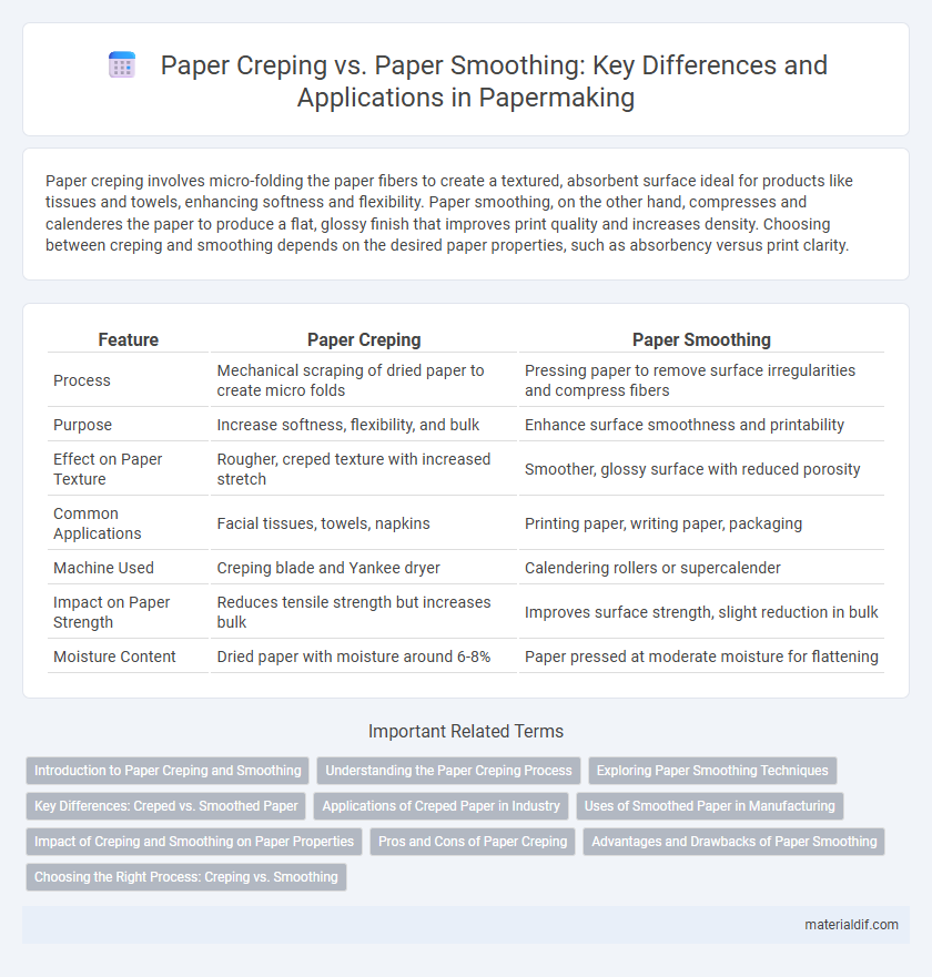 Paper Creping vs. Paper Smoothing: Key Differences and Applications in Papermaking