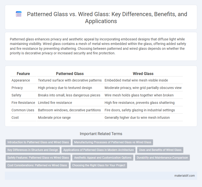Patterned Glass vs. Wired Glass: Key Differences, Benefits, and Applications